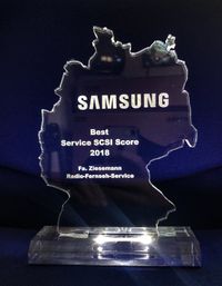 Auszeichnung f&uuml;r unsere gute Arbeit mit Samsung